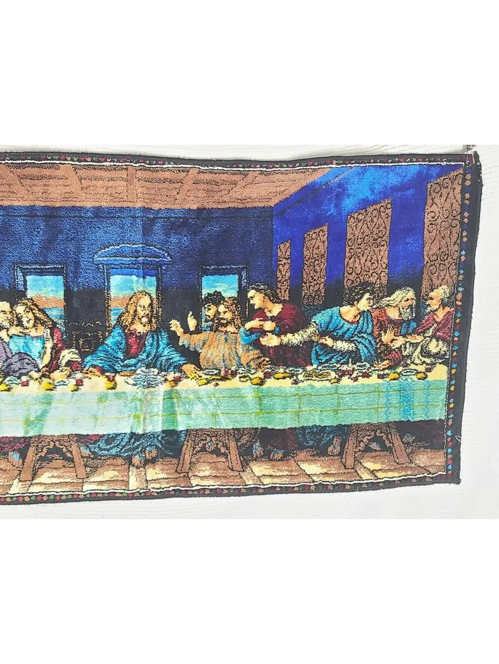 Vtg Velvet Tapestry Cotton Wall Art 39x20